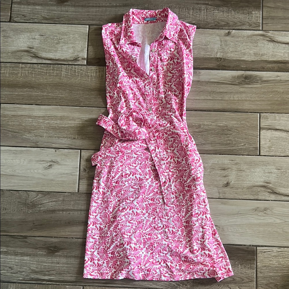 J. McLaughlin - Pink Floral Sleeveless Dress